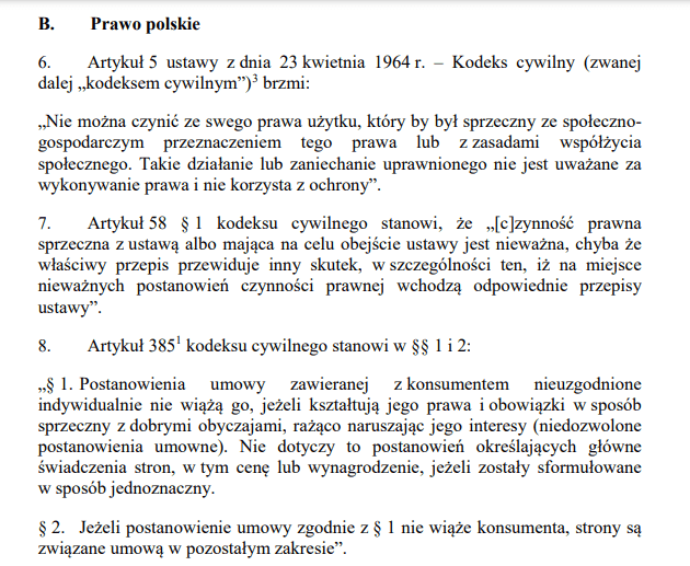 opinia rzecznika TSUE prawo polskie